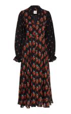 Gl Hrgel Printed Long Sleeve Dress With Belted Waist