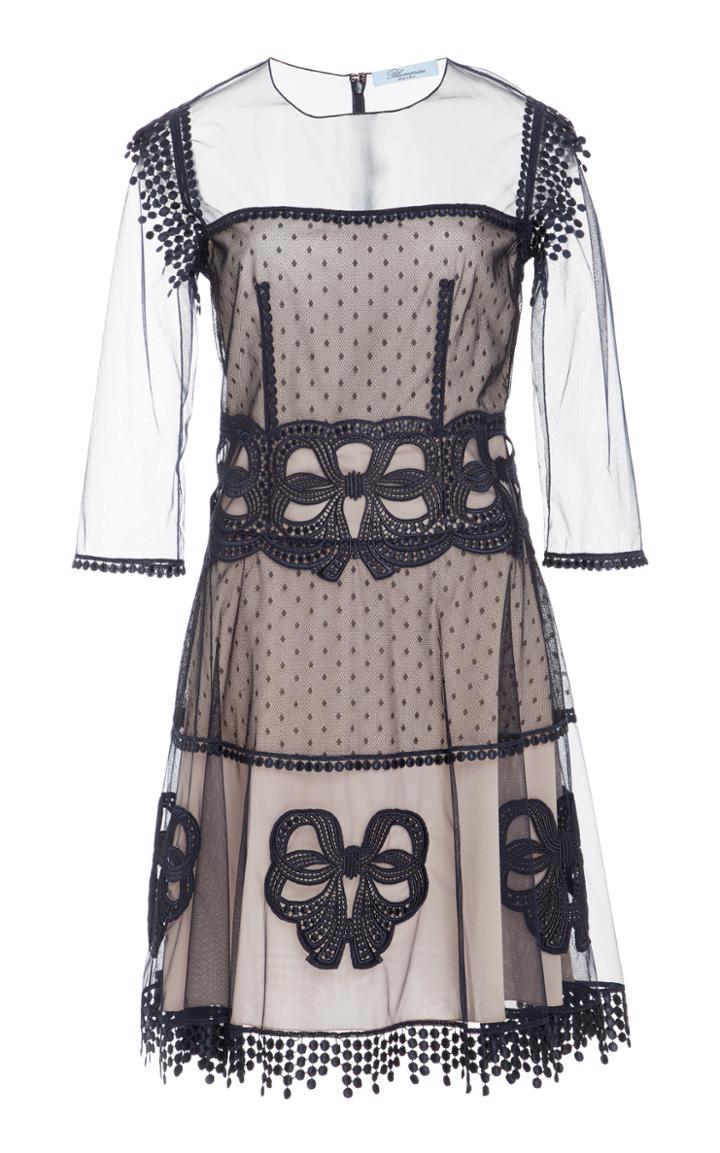 Blumarine Dotted Tulle A Line Dress