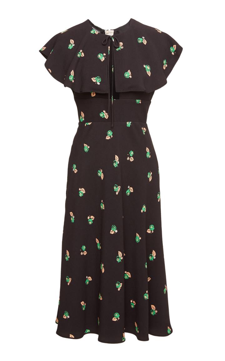 Rochas Orma Ruffle Knee Length Dress