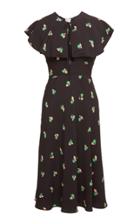 Rochas Orma Ruffle Knee Length Dress