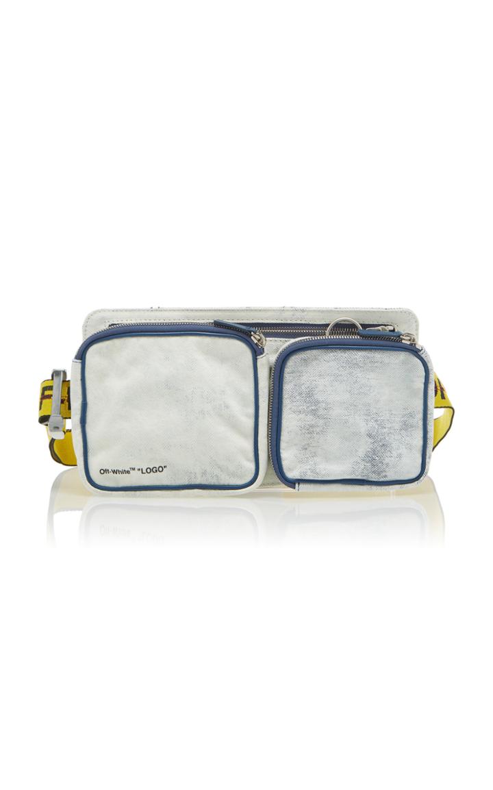 Off-white C/o Virgil Abloh Logo Zip Denim Belt Bag