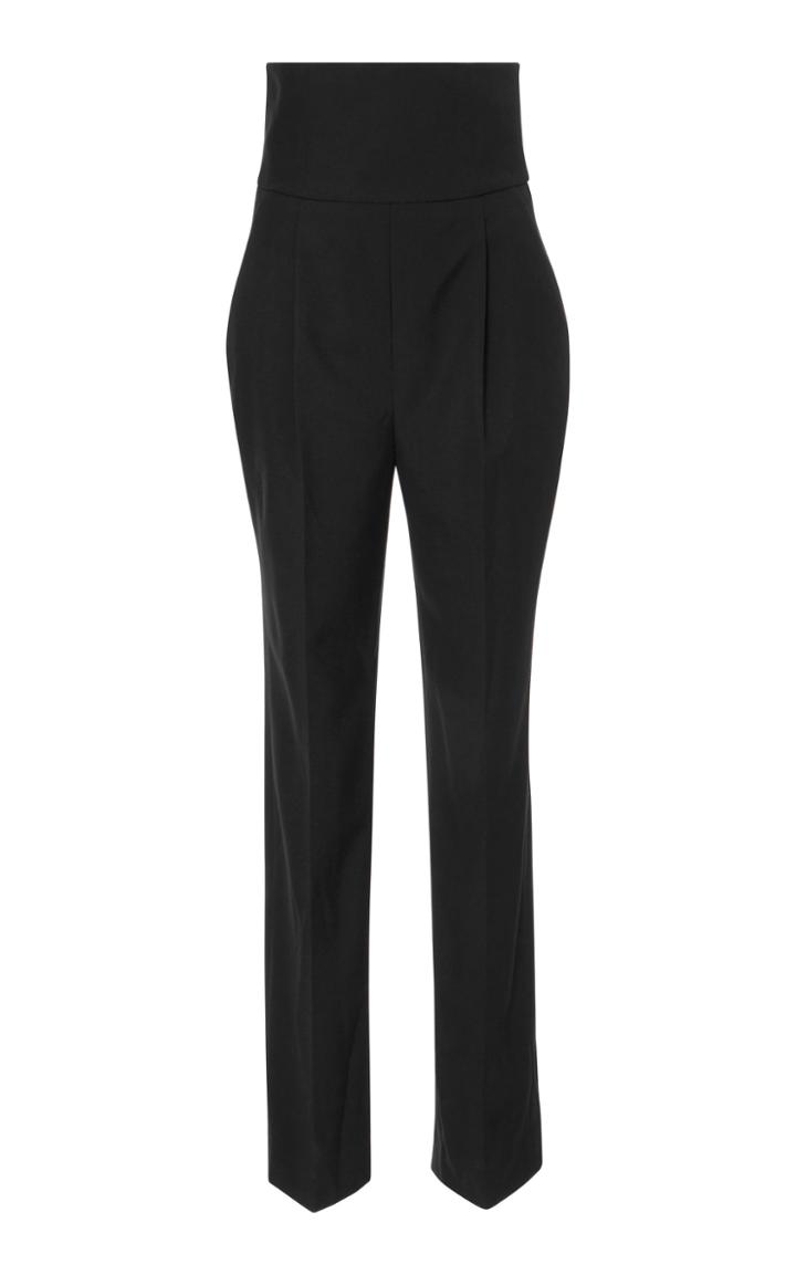 Monique Lhuillier Wide Waist Pleated Pant