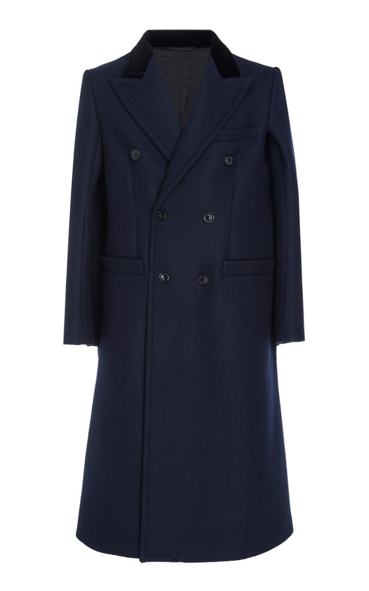 Maison Margiela Double-breasted Longline Wool Coat