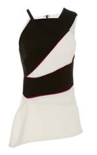 Bibhu Mohapatra Sleeveless Crepe Color Block Top