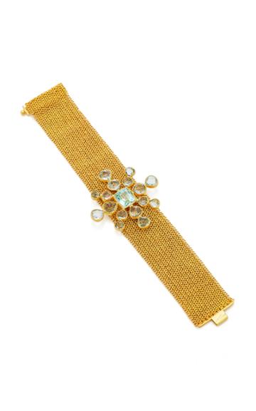 Marie-hlne De Taillac Aquamarine And Beryl Precious Flake Bracelet