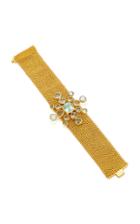 Marie-hlne De Taillac Aquamarine And Beryl Precious Flake Bracelet