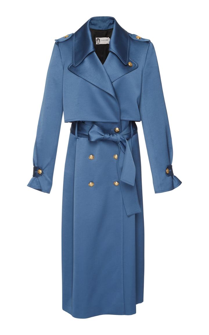 Lanvin Elephant Satin Trench Coat