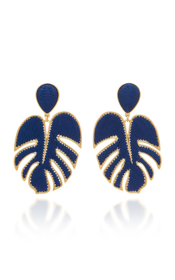 Mignonne Gavigan Palmer 18k Gold And Cotton Earrings