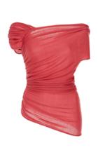 Giambattista Valli One-shoulder Ruched Cashmere Top