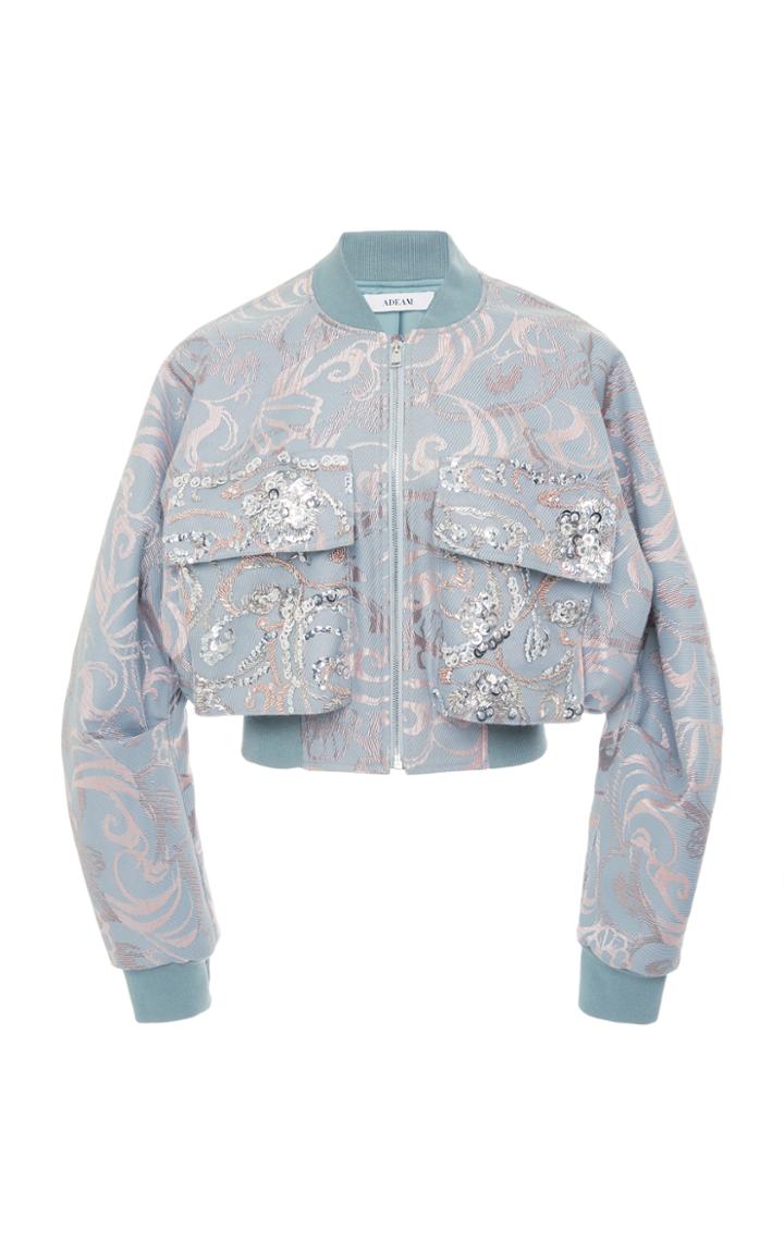 Adeam Cropped Bomber With Embroidery