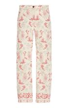 Giambattista Valli Floral-embroidered Cotton-blend Crepe Skinny Pants
