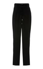 Cushnie High-rise Cropped Silk Straight-leg Trousers