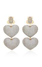 Begum Khan Scarab Mon Amour 24k Gold-plated Crystal Earrings