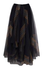 Brunello Cucinelli Striped Tulle Maxi Skirt