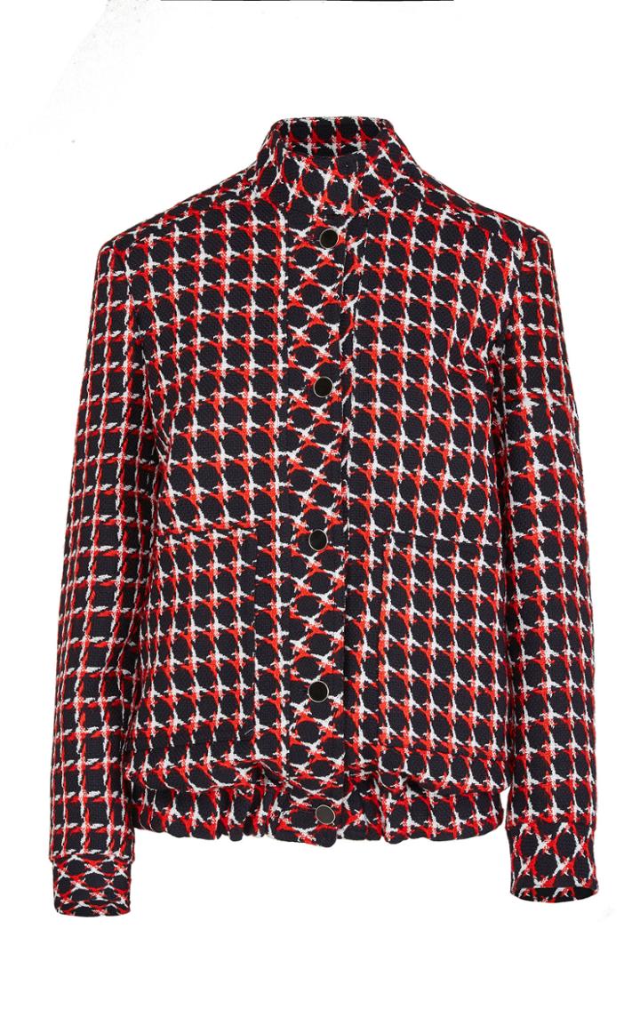 Giuliva Heritage Collection Diana Houndstooth Wool Blend Jacket
