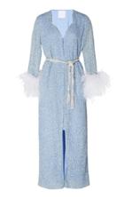 Markarian Exclusive Maya Sequin Feather Sleeve Caftan Robe