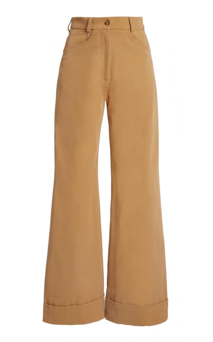 Moda Operandi Arj Coralie Wide Leg Cotton-blend Pants