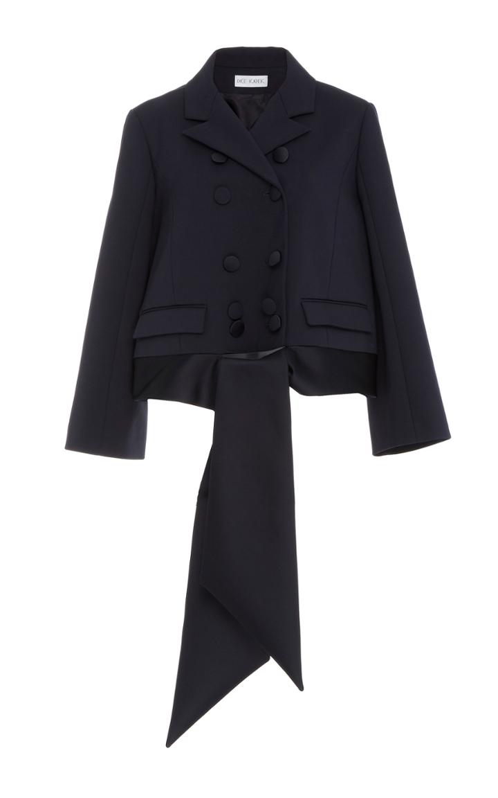 Dice Kayek Double Breasted Cropped Tie Jacket