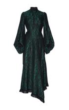 Andrew Gn Balloon Sleeve Asymmetrical Midi Dress