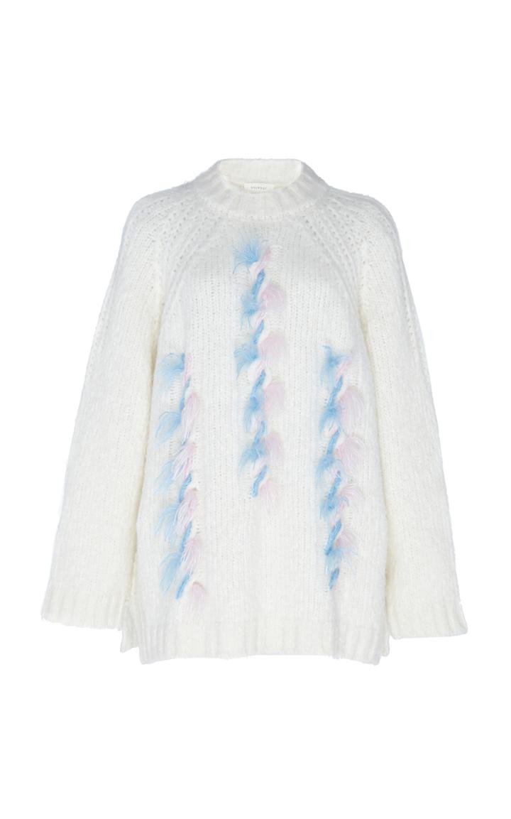 Delpozo Braid Accent Merino Wool Sweater