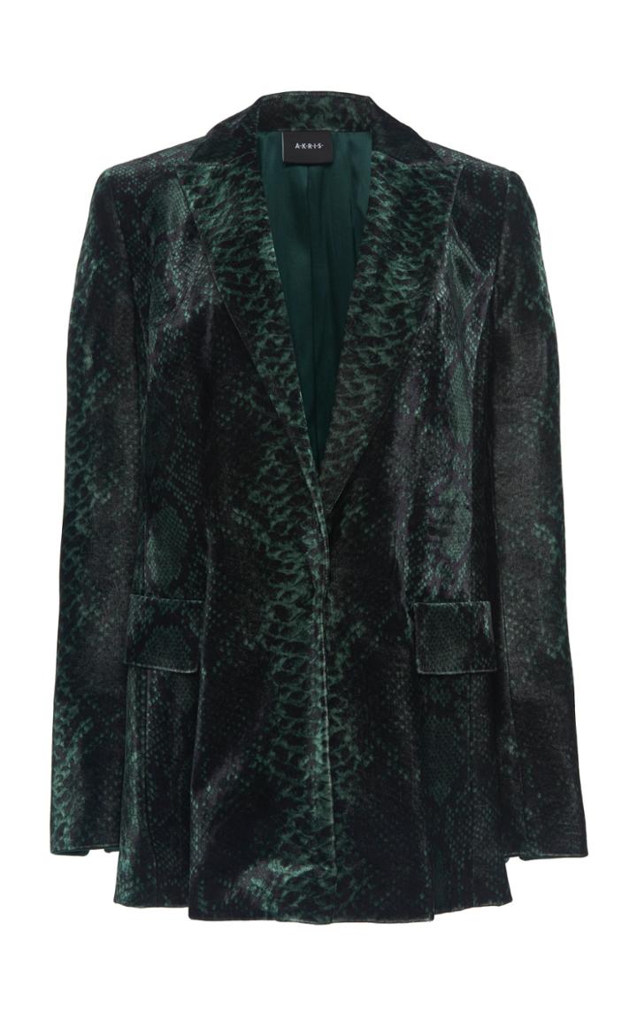 Akris Dayton Printed Velvet Blazer