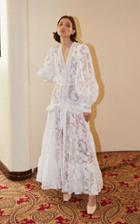 Moda Operandi Acler Suffield Ruffled Lace Long Sleeve Maxi Dress