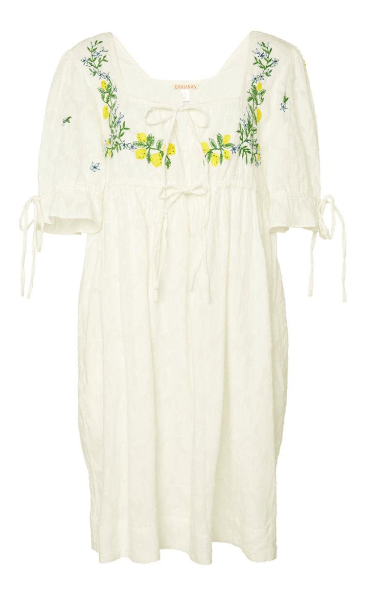 Banjanan Jardin Embroidered Cotton Dress