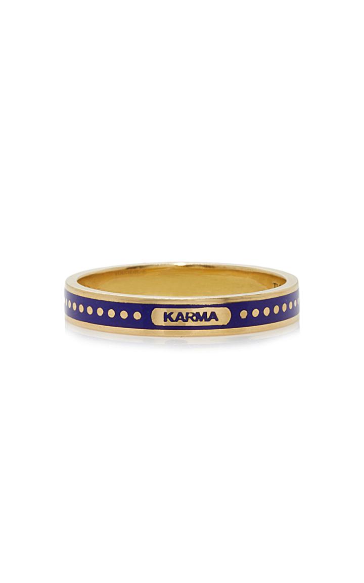 Foundrae Karma 18k Gold Enamel Ring