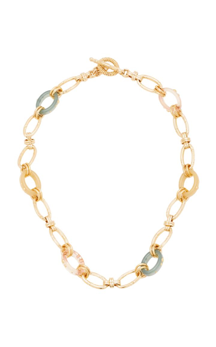 Gas Bijoux Escale 24k Gold-plated And Acetate Link Necklace