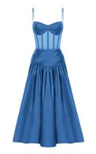 Rasario Pleated Silk-blend Corset Dress