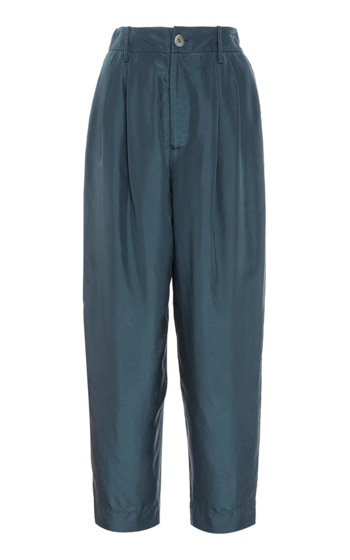 Moda Operandi Vince High-rise Cropped Silk Trouser Size: 0