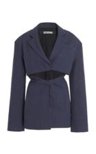Jacquemus Arles Oversized Cutout Linen-blend Jacket