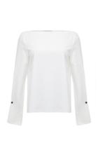 Moda Operandi Hanna Fiedler Oscar Cufflink-detailed Organic Cotton Top