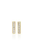 Emily P. Wheeler 14k Yellow Gold And Diamond Line Studs