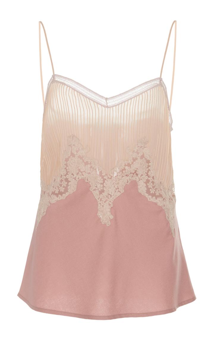 Gabriela Hearst Smith Pliss Lace Silk Cashmere Camisole