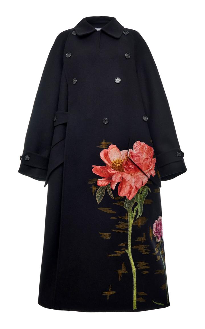 Moda Operandi Valentino Printed Wool Coat