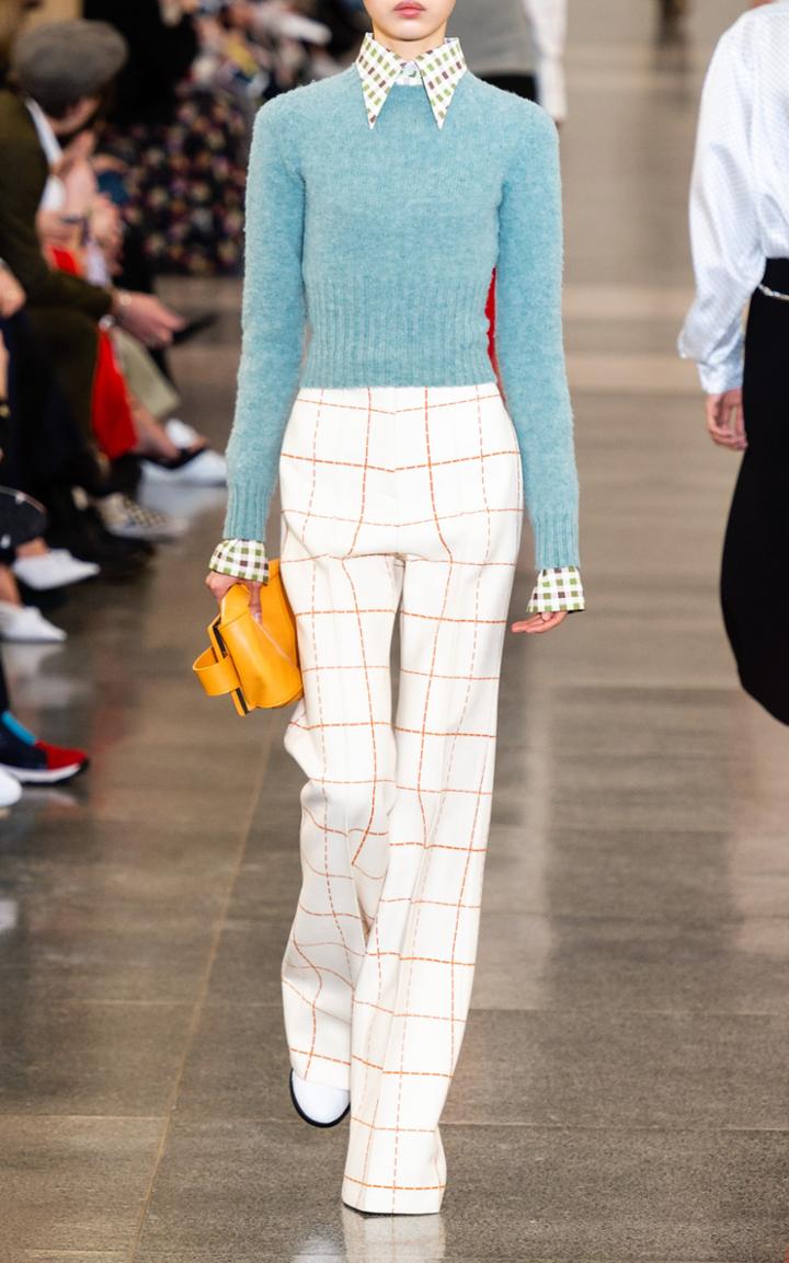 Victoria Beckham Crew Neck Seamless Wool Sweater