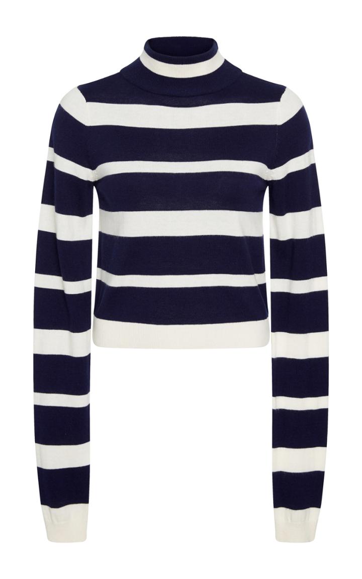 Cynthia Rowley Striped Cashmere Turtleneck