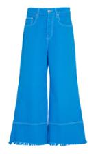 Msgm Solid Color Bull Denim Culotte