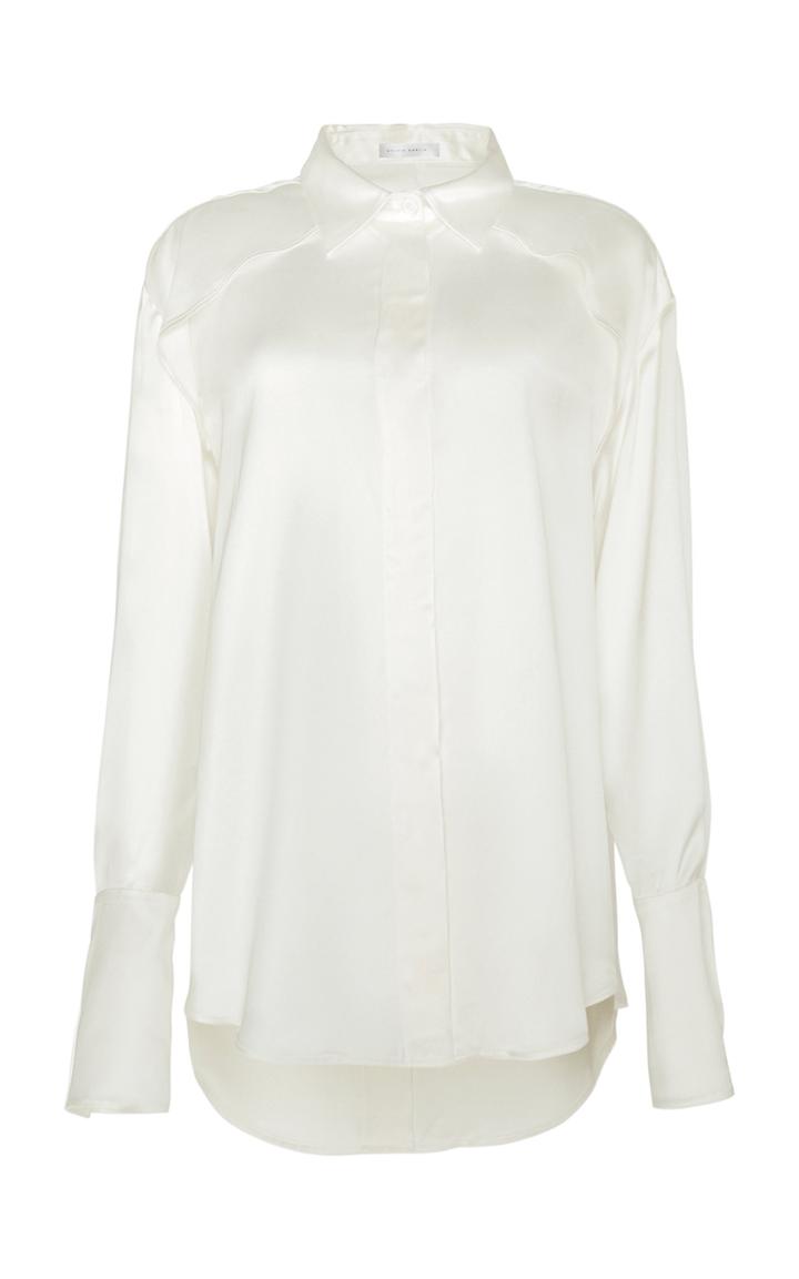 Moda Operandi Studio Amelia Molten Yoke Satin Shirt