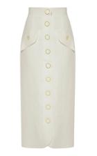 Moda Operandi George Keburia Button-detailed Linen Skirt Size: S