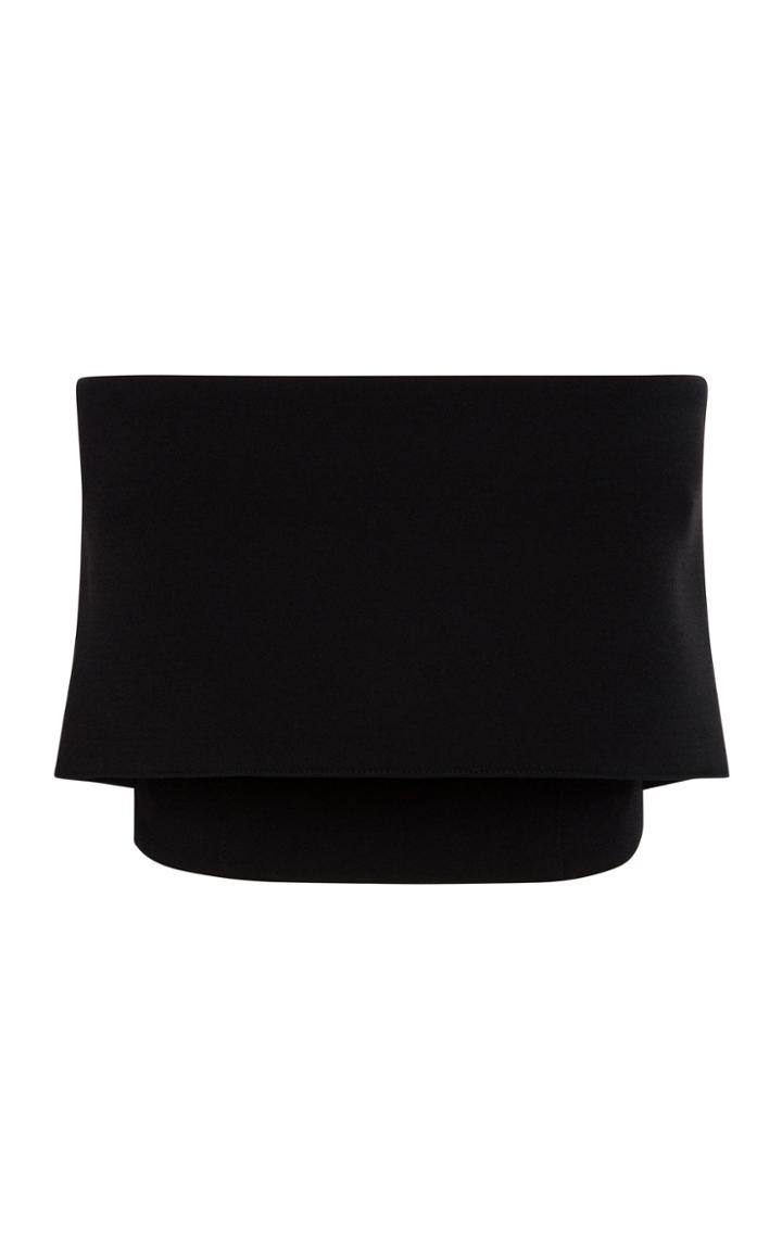 Alex Perry Zak Strapless Crepe Crop Top