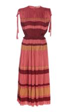 Ulla Johnson Alessa Striped Pliss-satin Midi Dress