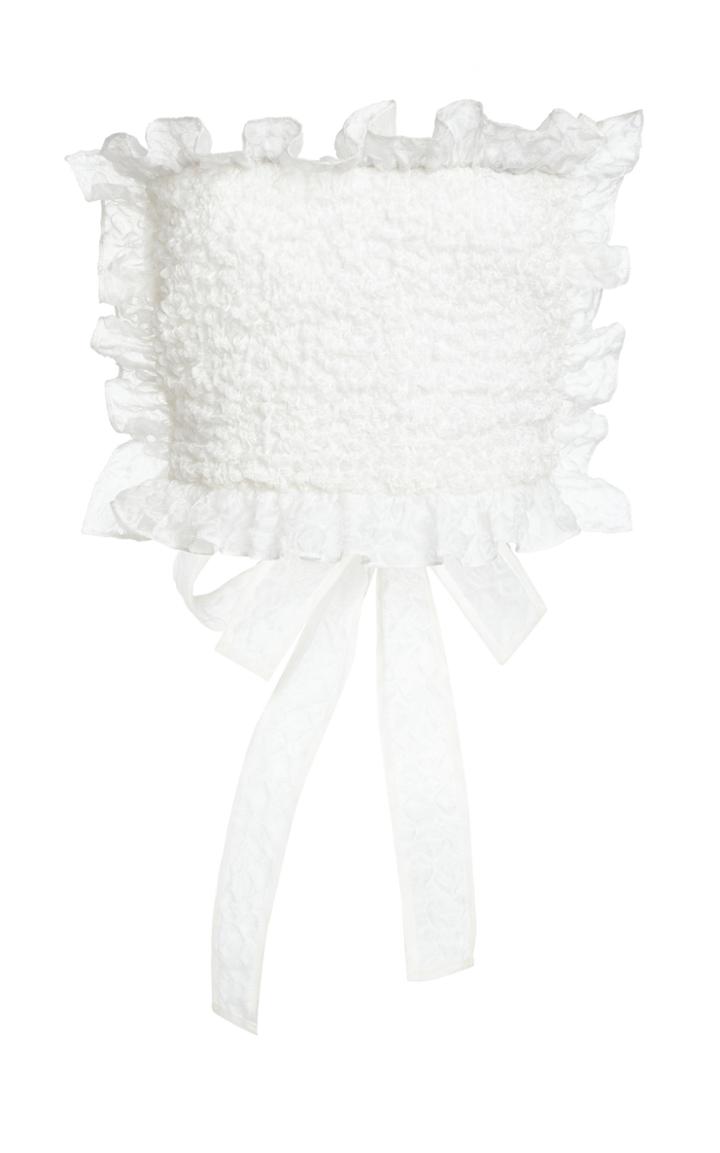 Moda Operandi Cecilie Bahnsen Langley Cloque Cropped Top