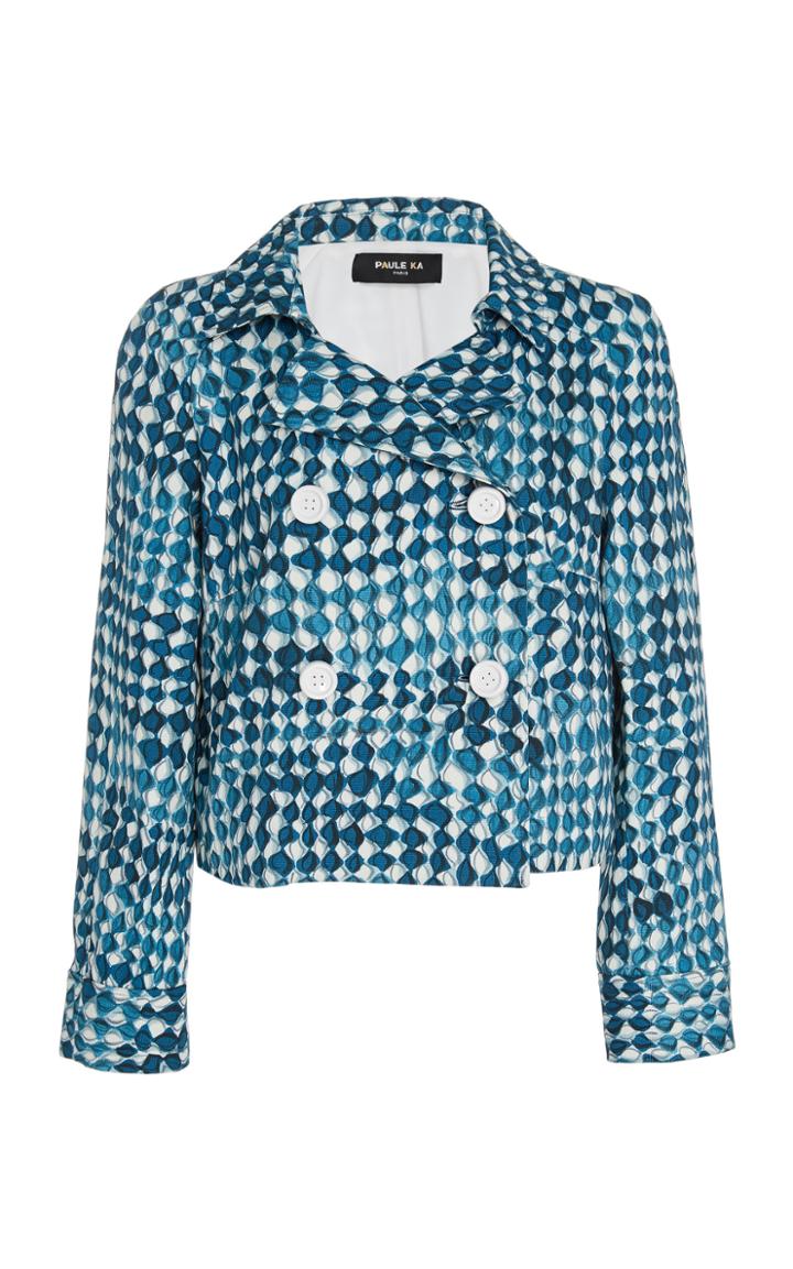 Paule Ka Printed Cotton Stretch Jacket