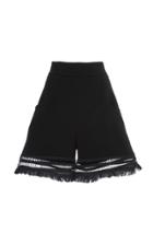 Lela Rose Fringe Hem Shorts