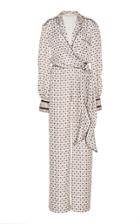 Jonathan Simkhai Scarf Print Satin Tie Jumpsuit