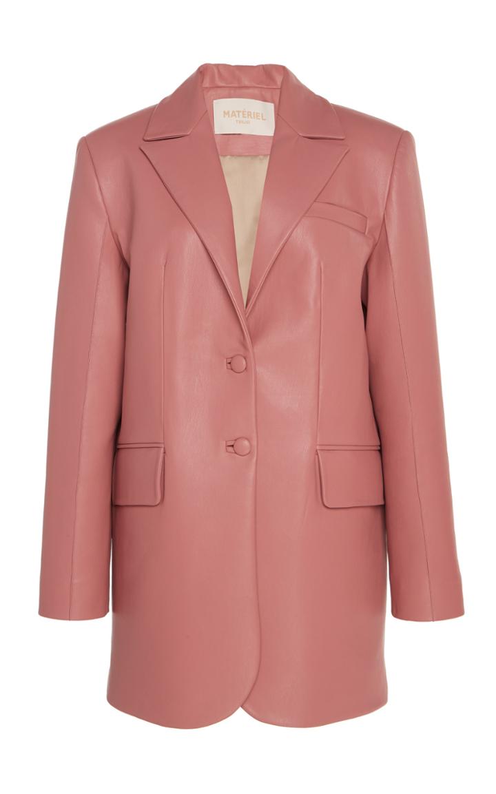Matriel Faux Leather Blazer