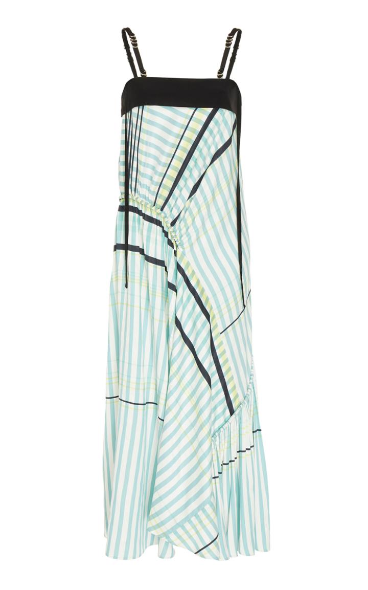 Cdric Charlier Sleeveless Satin Midi Dress