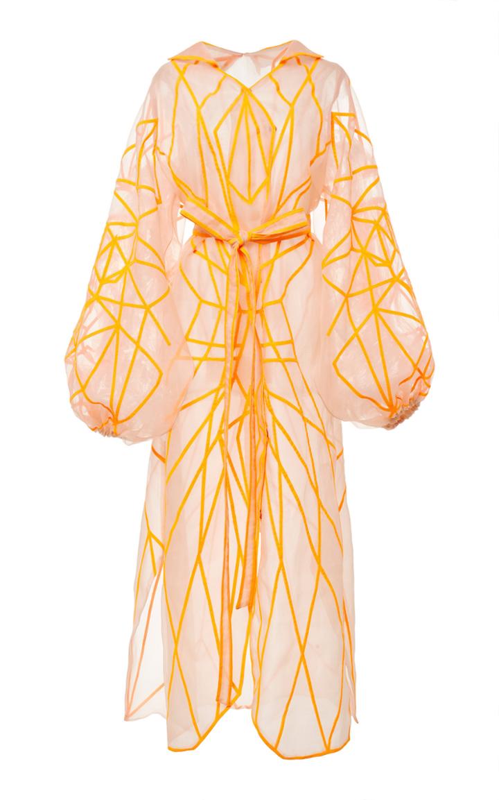 Yuliya Magdych Panther Fully Embroidered Organza Caftan